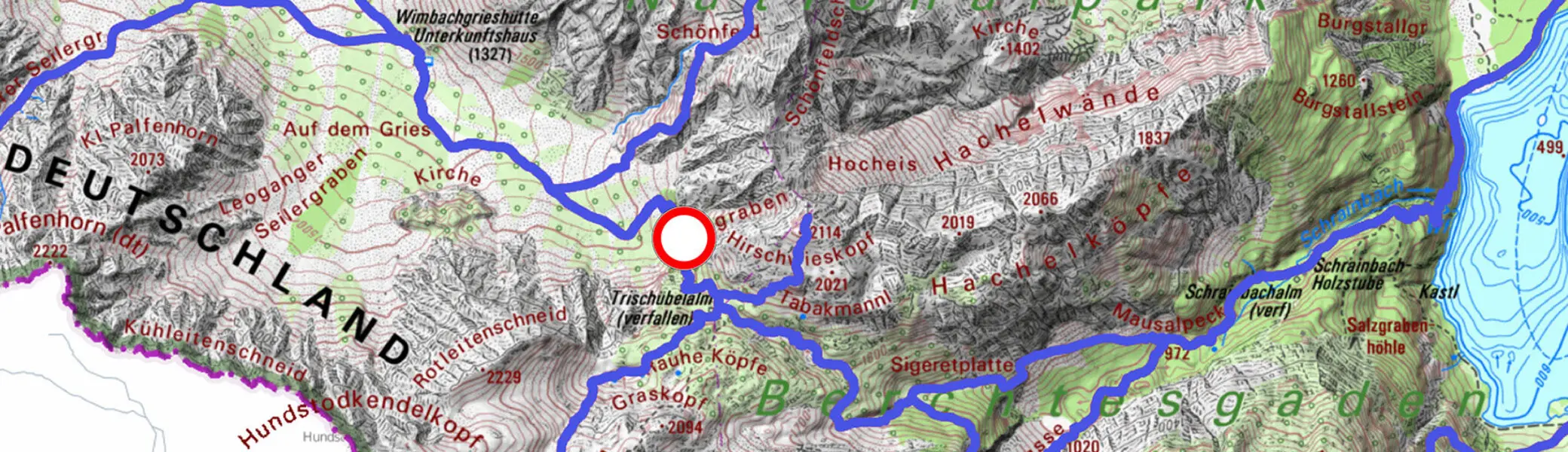 Karte Felssturz Trischübel | © NPV Berchtesgaden